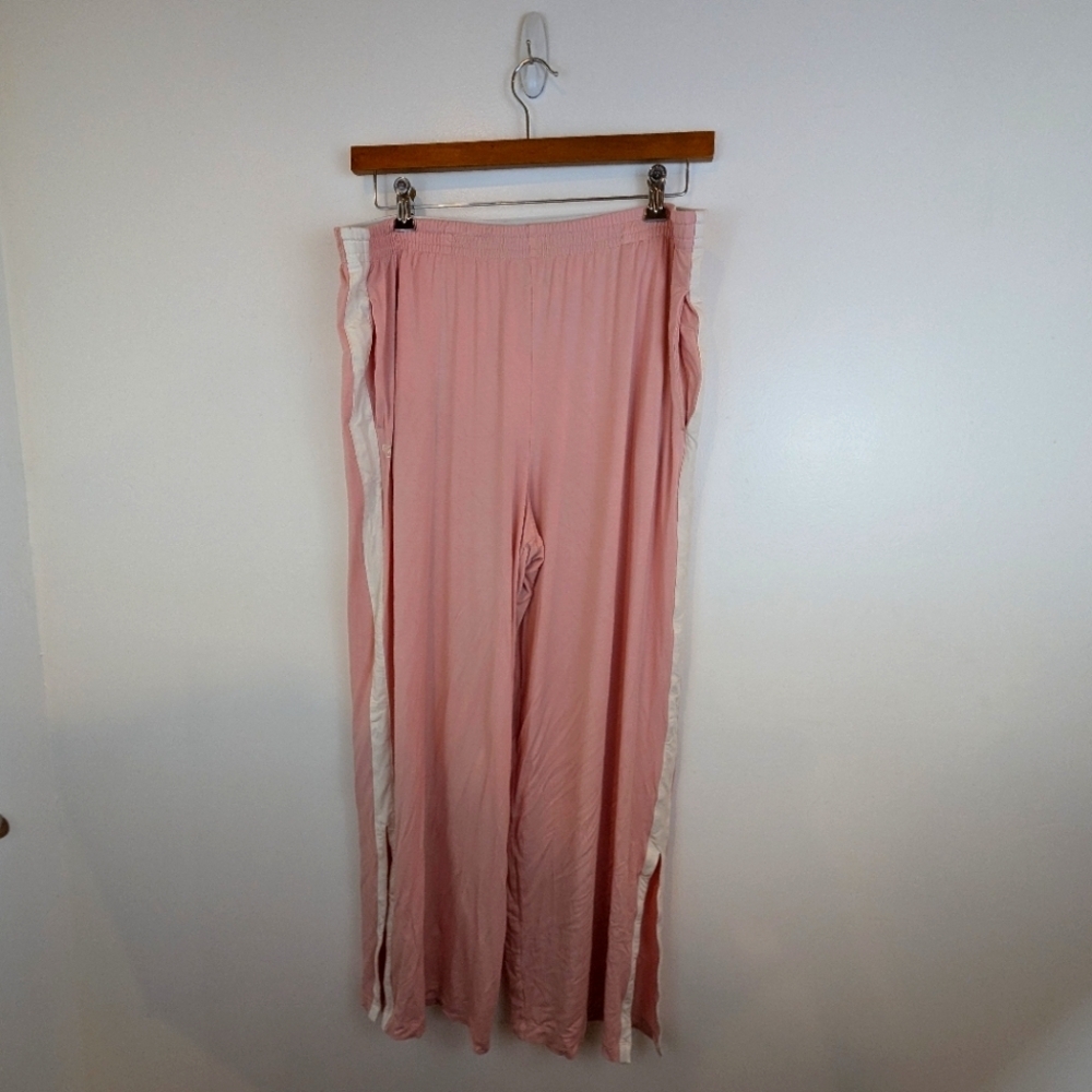 Alice + Olivia x Big Feelings Pajama Bamboo Pajama Bottoms in Pink, Sz XXL